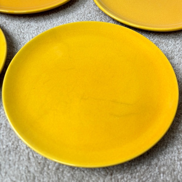 Waechtersbach Germany Fun Factory Yellow Set of 6 Small Salad Plates - Picture 7 of 11